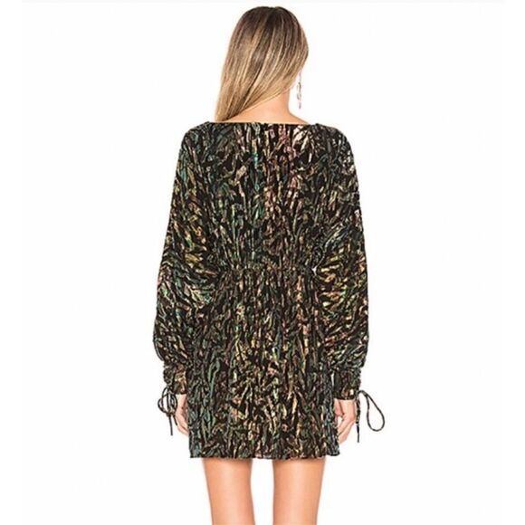 NWT House of Harlow 1960 x REVOLVE Clark Dress Metallic Black Mini size L - Picture 13 of 14